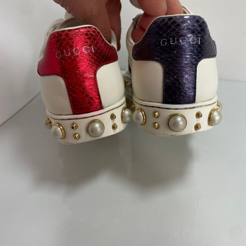 Gucci Ace leather sneakers used, white, size EU 37.5 (real 38.5)