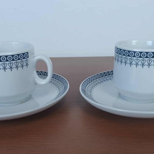 GCHL HELLAS cups with saucers used, set of 2