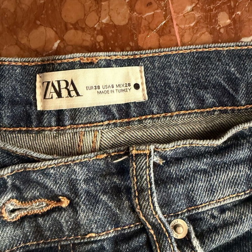 Zara jean with strass like new, blue, size M