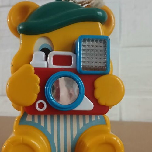 Vintage Sankyo Musical Toy Used Bear with Camera