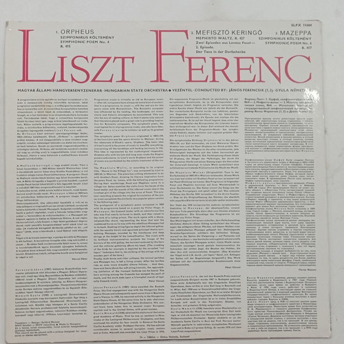 Liszt Ferenc vinyl used, Hungarian State Orchestra