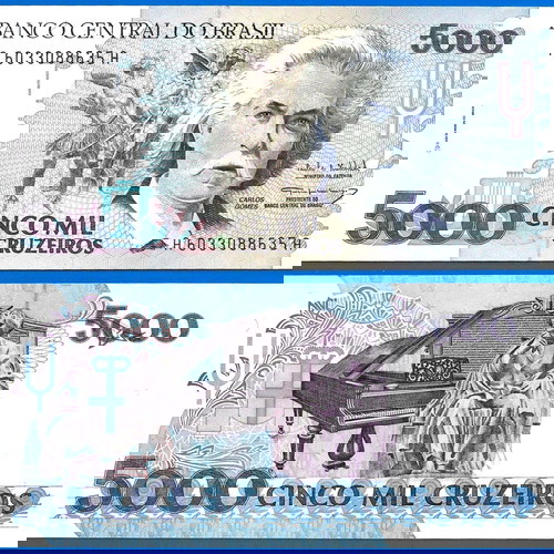ΒΡΑΖΙΛΙΑ - 5.000 Cruzeiros 1993 - UNC