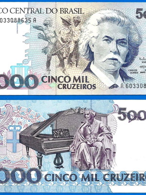 ΒΡΑΖΙΛΙΑ - 5.000 Cruzeiros 1993 - UNC