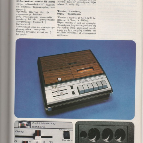 SABA 1974 Model Catalog used, televisions, cassette players, radios