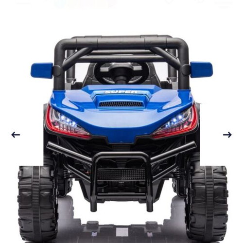 Electric Off Road Jeep 12 V used, two-seater black blue
