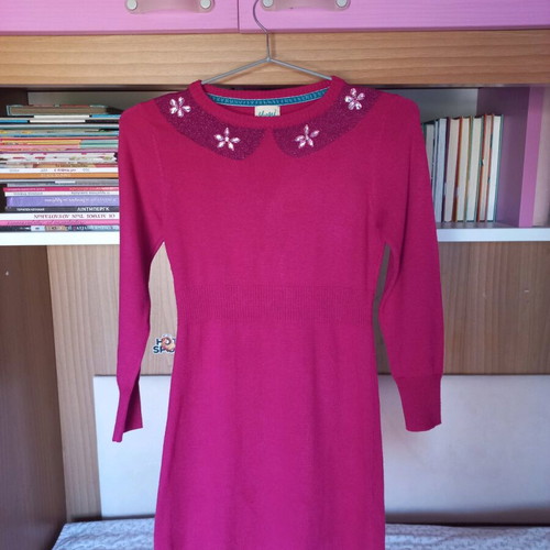 Yumi dress for 10 years like new, polyester and wool