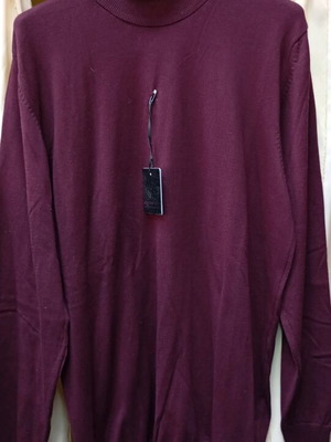 Men's wool sweater burgundy new, Endeson Fashion, sizes M-5XL