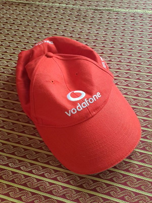 Vodafone promotional jockey cap like new, cotton, adjustable