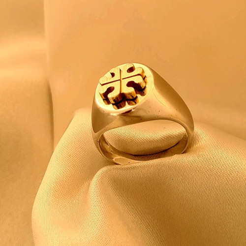 Silver 925 ring new with cross and hearts motif