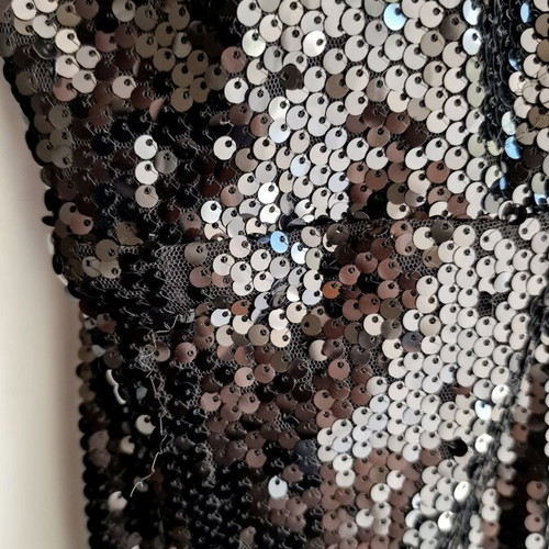 BSB Sequin Mini Black Party Dress Size S Like New
