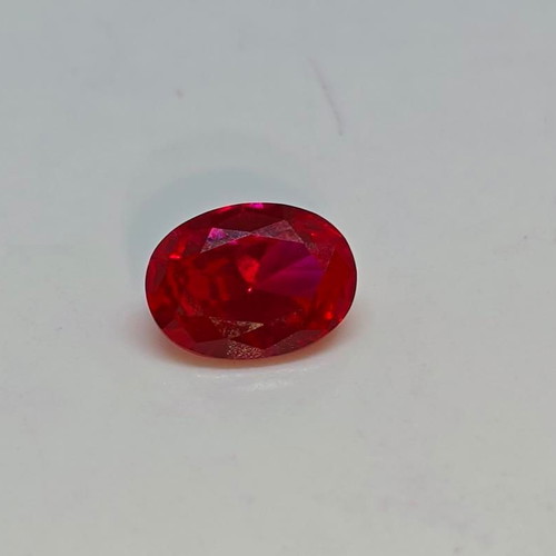 Lab-grown ruby Oval Cut 10mm like new