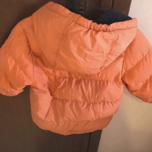 Timberland baby jacket for 18 months like new, orange with fleece lining