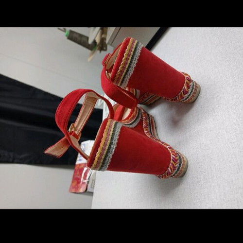 Seastar platform sandals like new, red, size 38