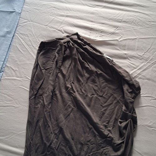 Zara One-Shoulder Draped Top like new, dark grey taupe