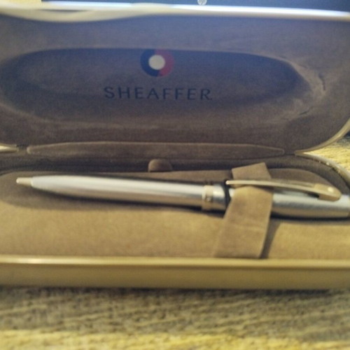 Sheaffer 100 Brushed Chrome pen new