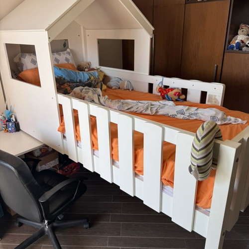 Children's bed with integrated desk, Jysk