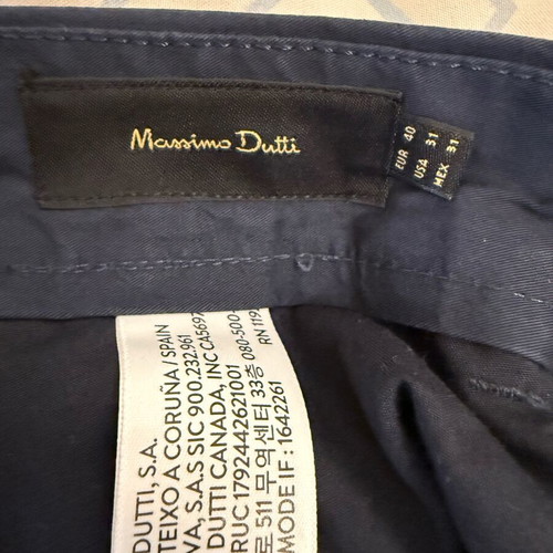 Massimo Dutti men's pants blue new No.40 slim fit