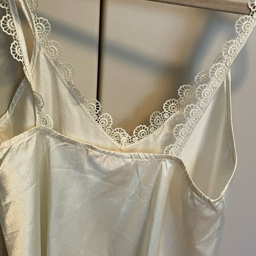 Satin nightgowns set of 3, size M, white and blue details