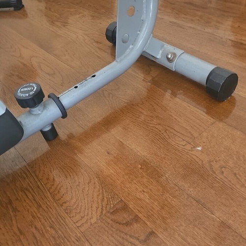 X-Fit stationary bike used with time and calorie counter