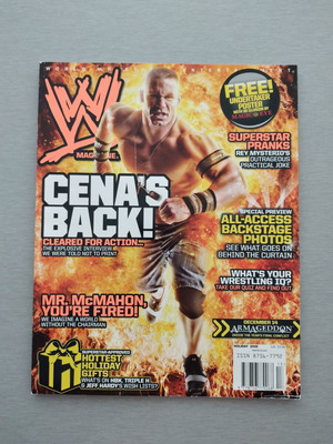 WWE Magazine Holiday 2008 used, John Cena cover