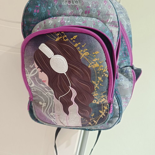 Polo Santoro school backpack with headphone port