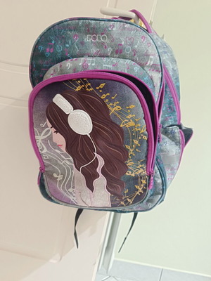 Polo Santoro school backpack with headphone port