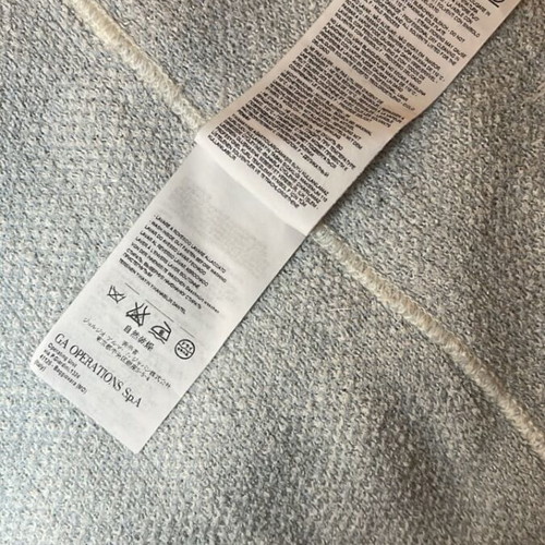 Armani tweed coat like new, white and blue, size S