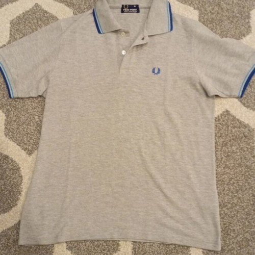 Fred Perry Polo Shirt like new, size M, gray and blue