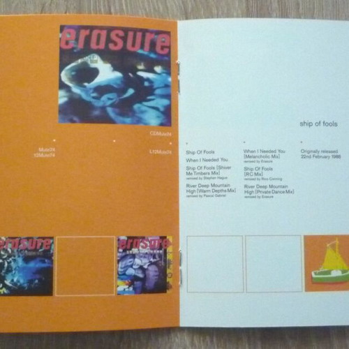 Erasure CD collection used, set of 5