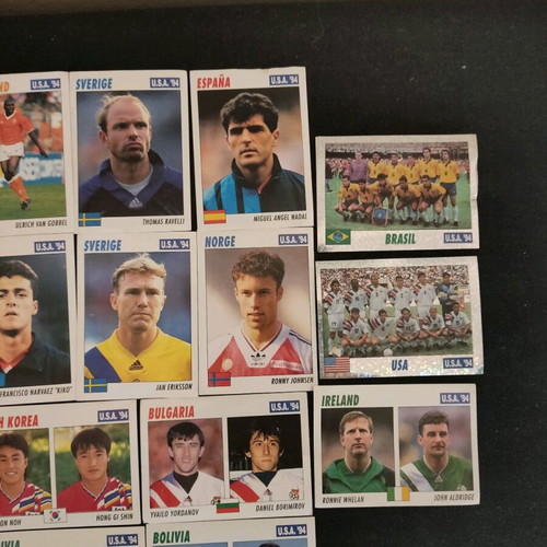 Collectible USA '94 football sticker pack used, 22 pieces SL service line