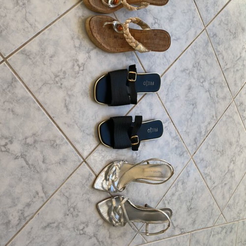 Summer women's shoes pack of 3, used, sizes 39 and 40