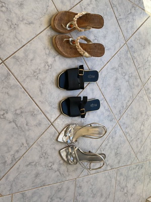 Summer women's shoes pack of 3, used, sizes 39 and 40