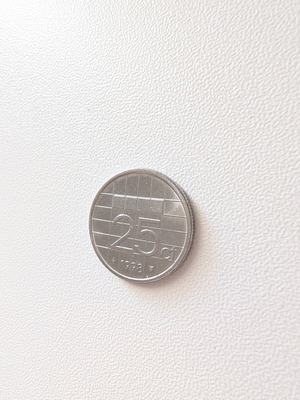 Netherlands 25 Cents Coin 1998 used