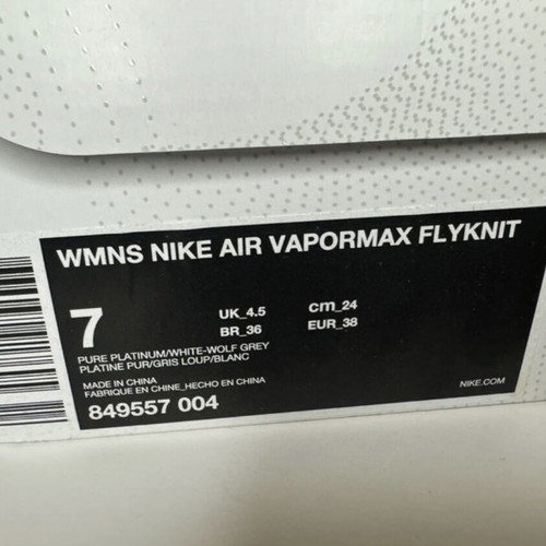 Nike WMNS Air Vapormax Flyknit new, limited edition grey size 38