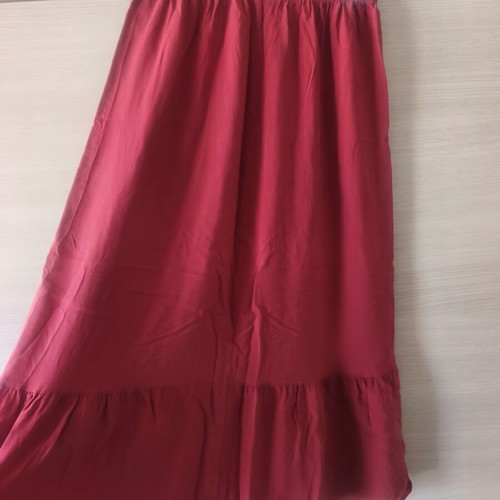 Long red skirt one size like new