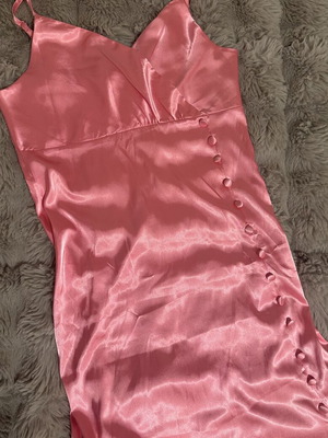 Satin dress like new, pink, size S