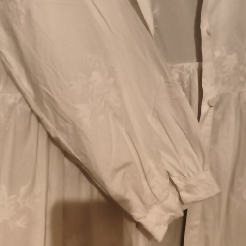 Zara white embroidered cotton dress XL like new, romantic style