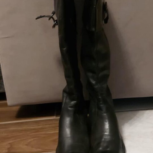 Black boots used, size 38, versatile style