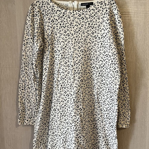 Mango dress with print and back zipper size small like new