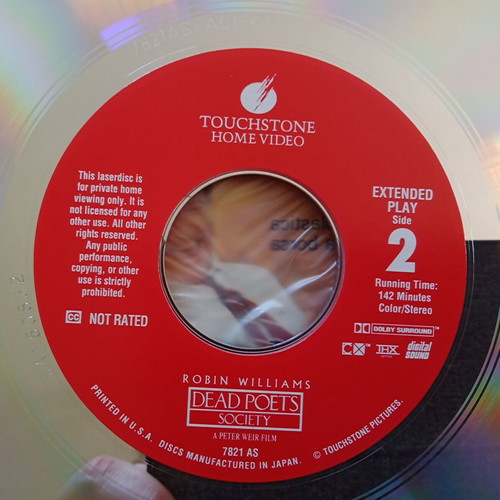Dead Poets Society LaserDisc like new, drama