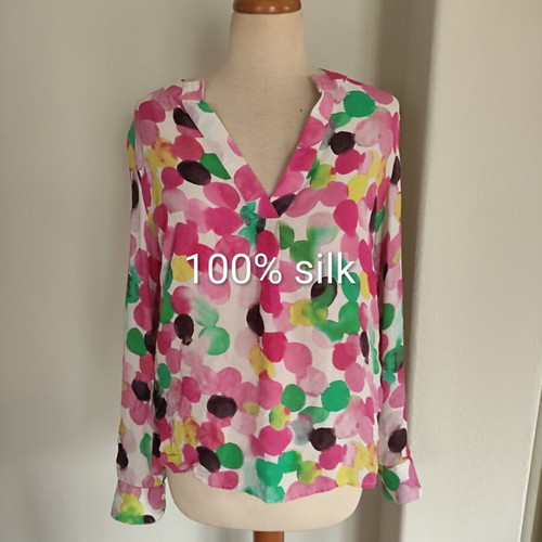 Herzen's Angelegenheit colorful silk blouse like new, S/M