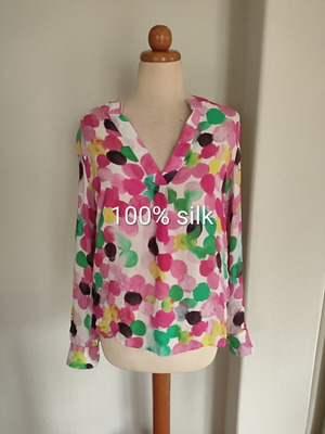 Herzen's Angelegenheit colorful silk blouse like new, S/M