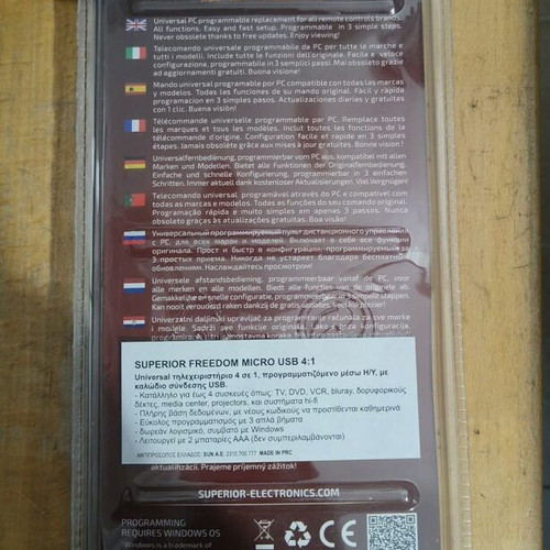 SUPERIOR Freedom 4‑in‑1 Programmable Universal Remote New