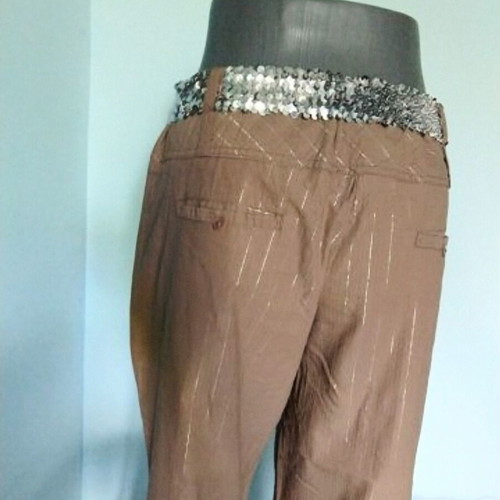 Pepper corn silk pants like new, beige color