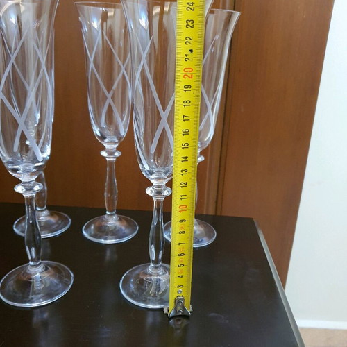 Stemmed glasses like new, set of 5 pieces