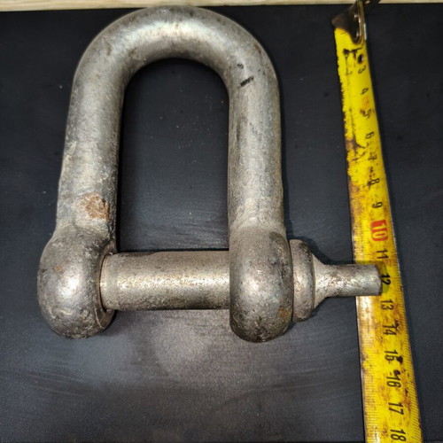 Nautical D-Shackle used, approx. 14x14 cm