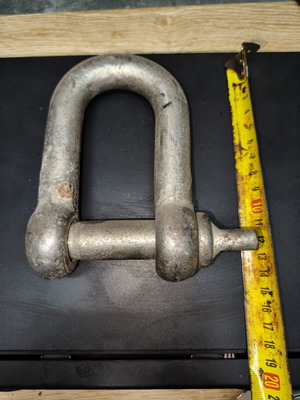 Nautical D-Shackle used, approx. 14x14 cm
