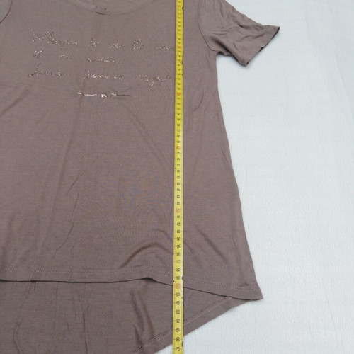 Zara Basic short-sleeve shirt taupe with subtle print like new