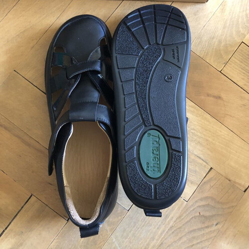 Orthopedic soft sandals for problematic feet new, black, size 40