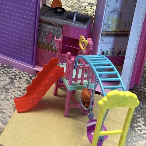 Barbie three-story house like new with furniture and accessories